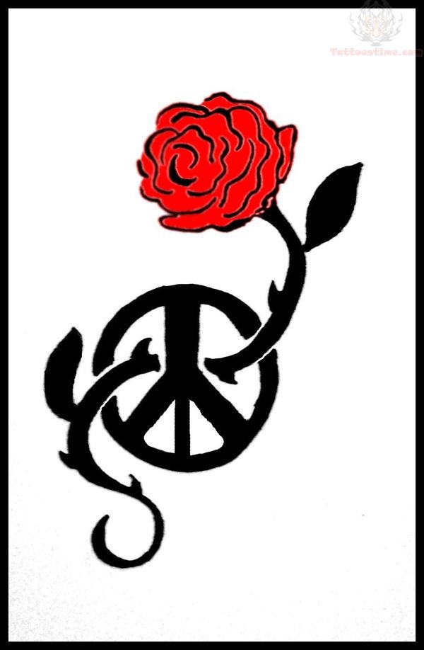 Peace And Roses Tattoo