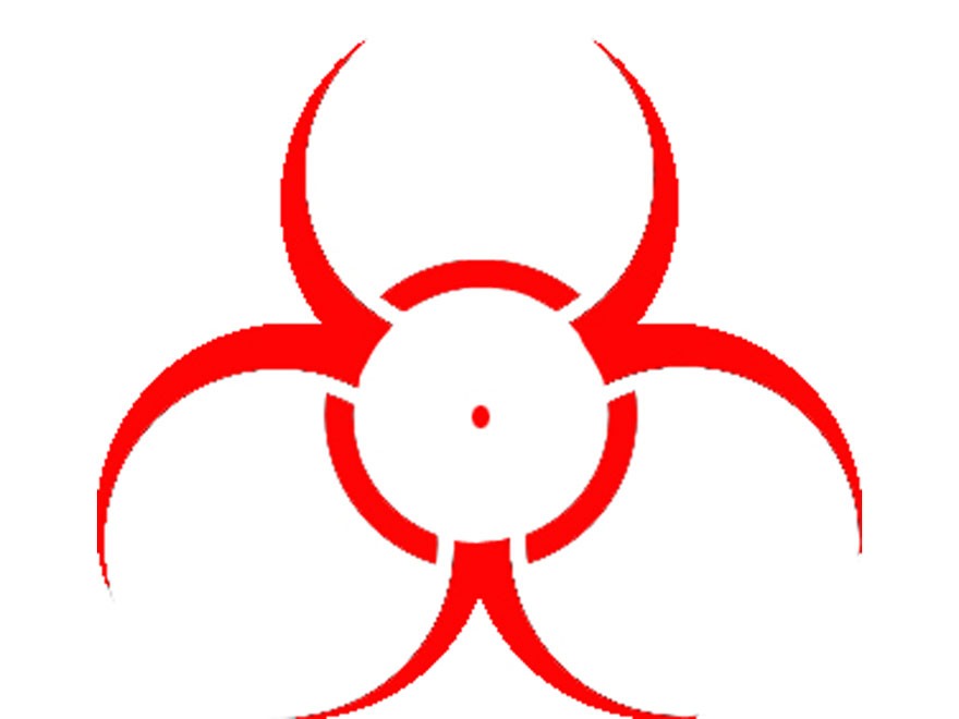 Red Biohazard Symbol