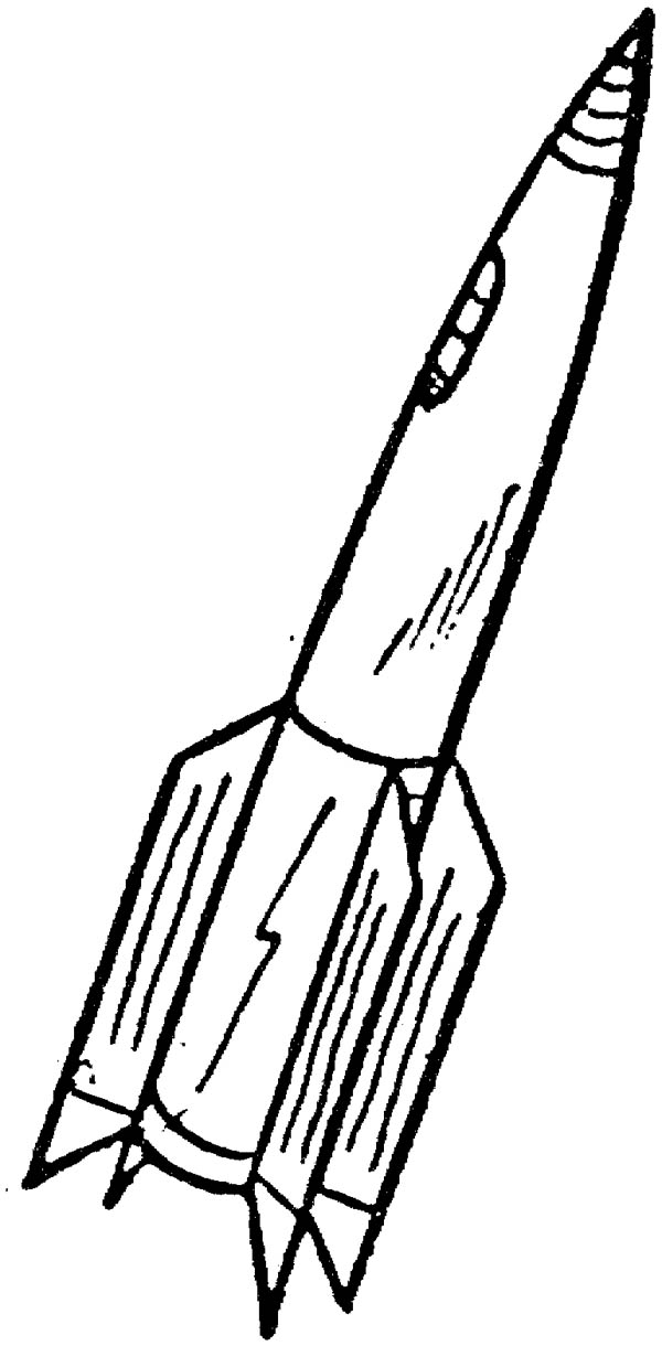 rocket ship clipart black and white - photo #43