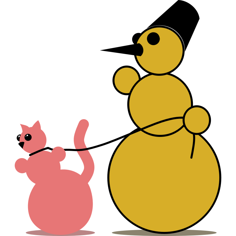 Clipart - Snowman Cat Fancier by Rones