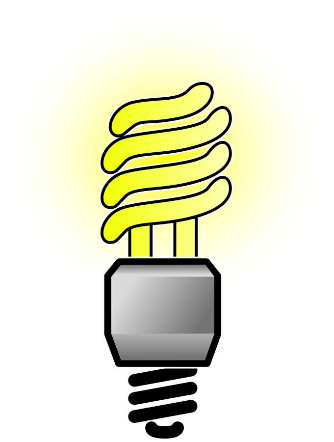 Energy Saver Lightbulb Bright Clipart, vector clip art online ...