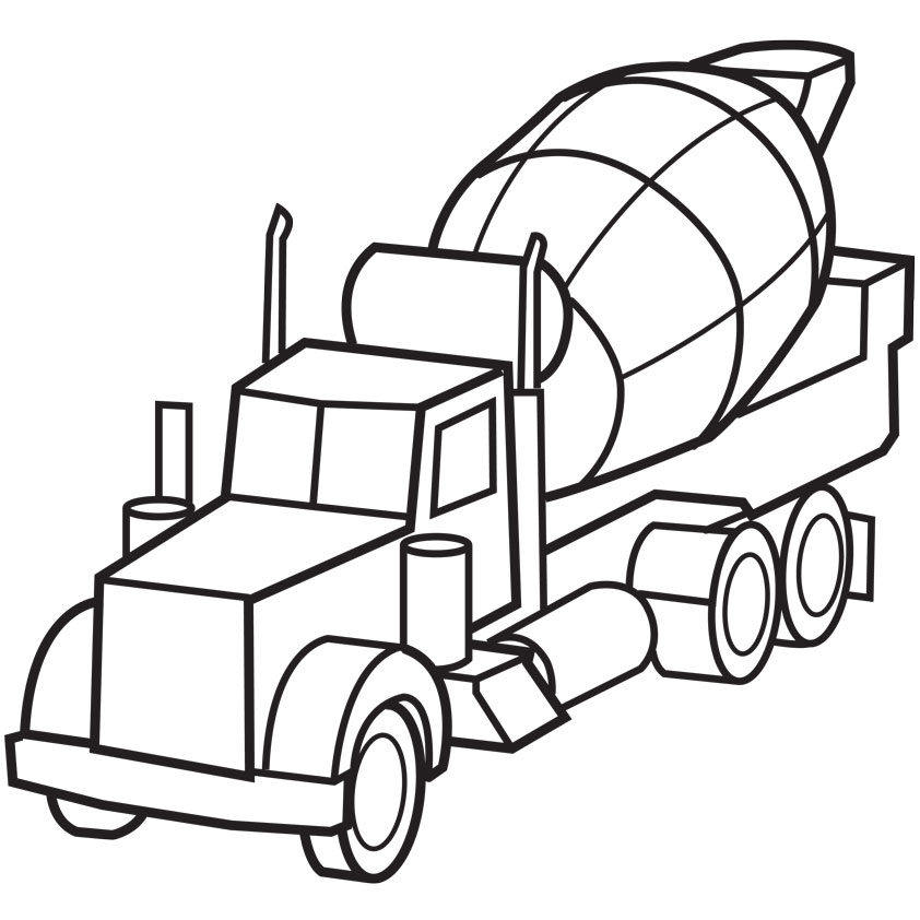 Cement Truck Coloring Pages - Free Printable Coloring Pages | Free ...