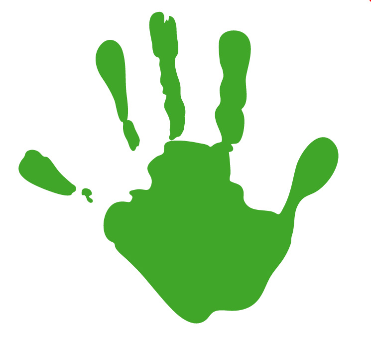 Green Handprint Clipart
