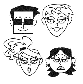 Drawing Cartoon Faces With Simple Shapes