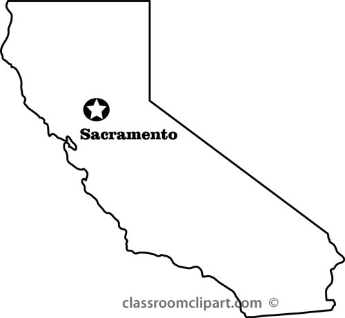 US Outline Maps : california_outline_capital_sacramento ...