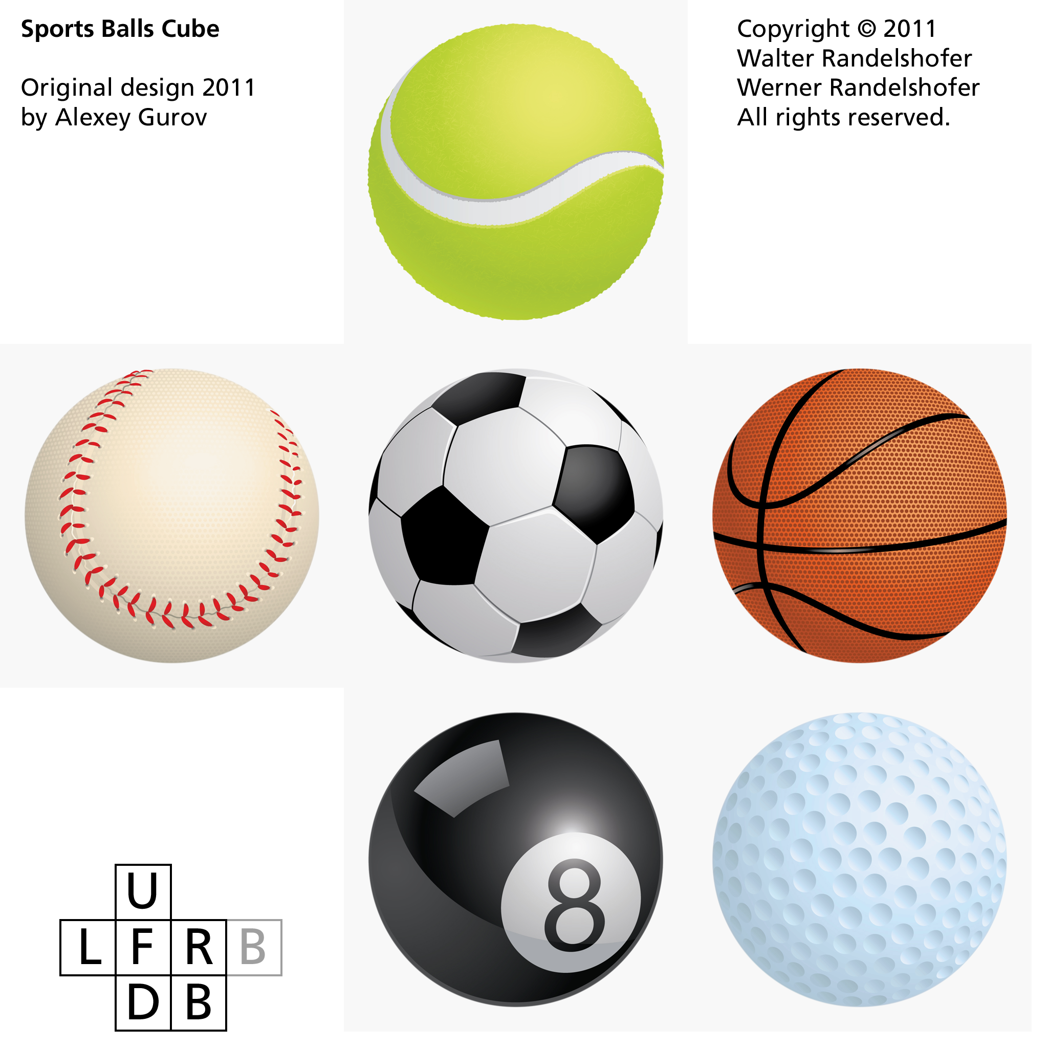 Virtual Cubes Pocket Cube | Picture Cubes | Sports Balls Cube