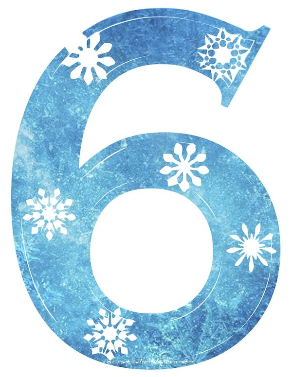 Free Frozen Font - Frozen Snowflake clipart numbers. | FROZEN ...