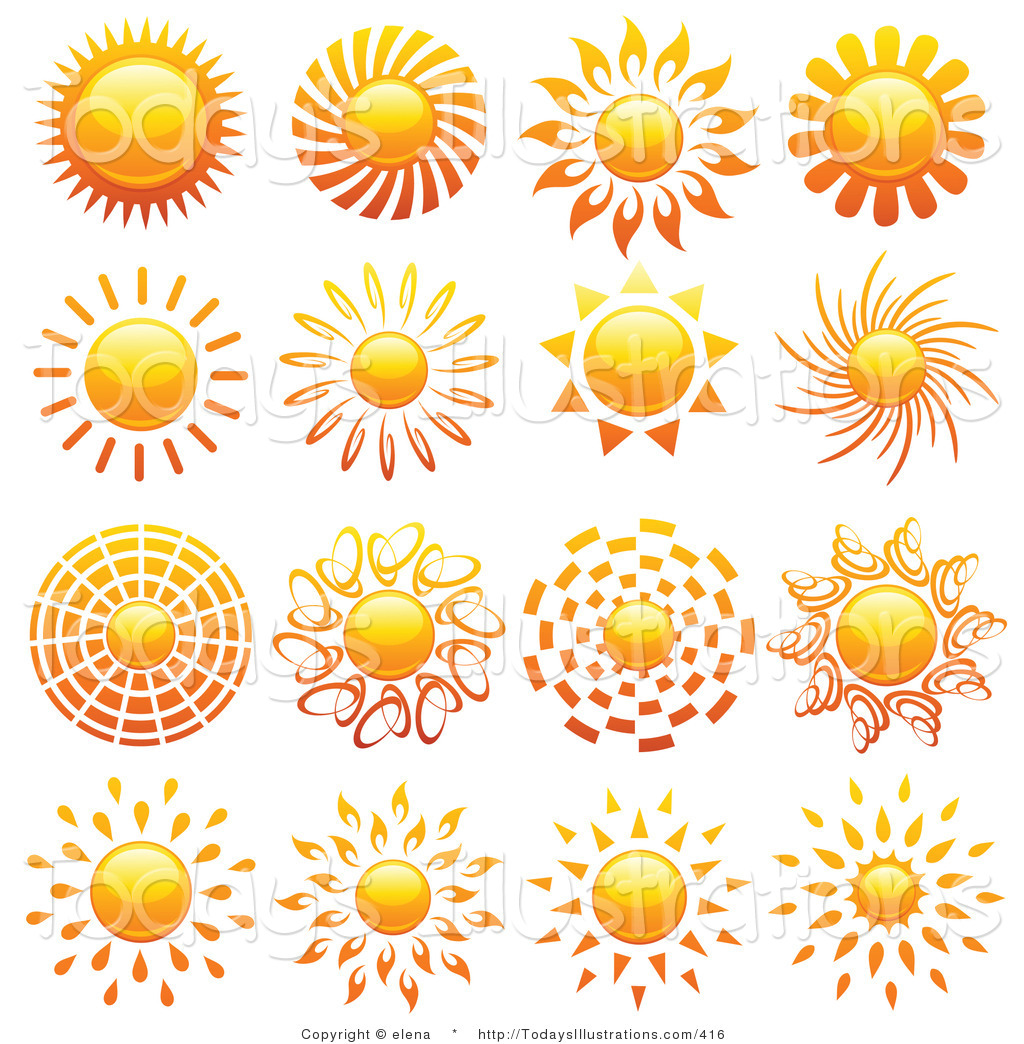 Royalty Free Stock New Designs of Sun Logos