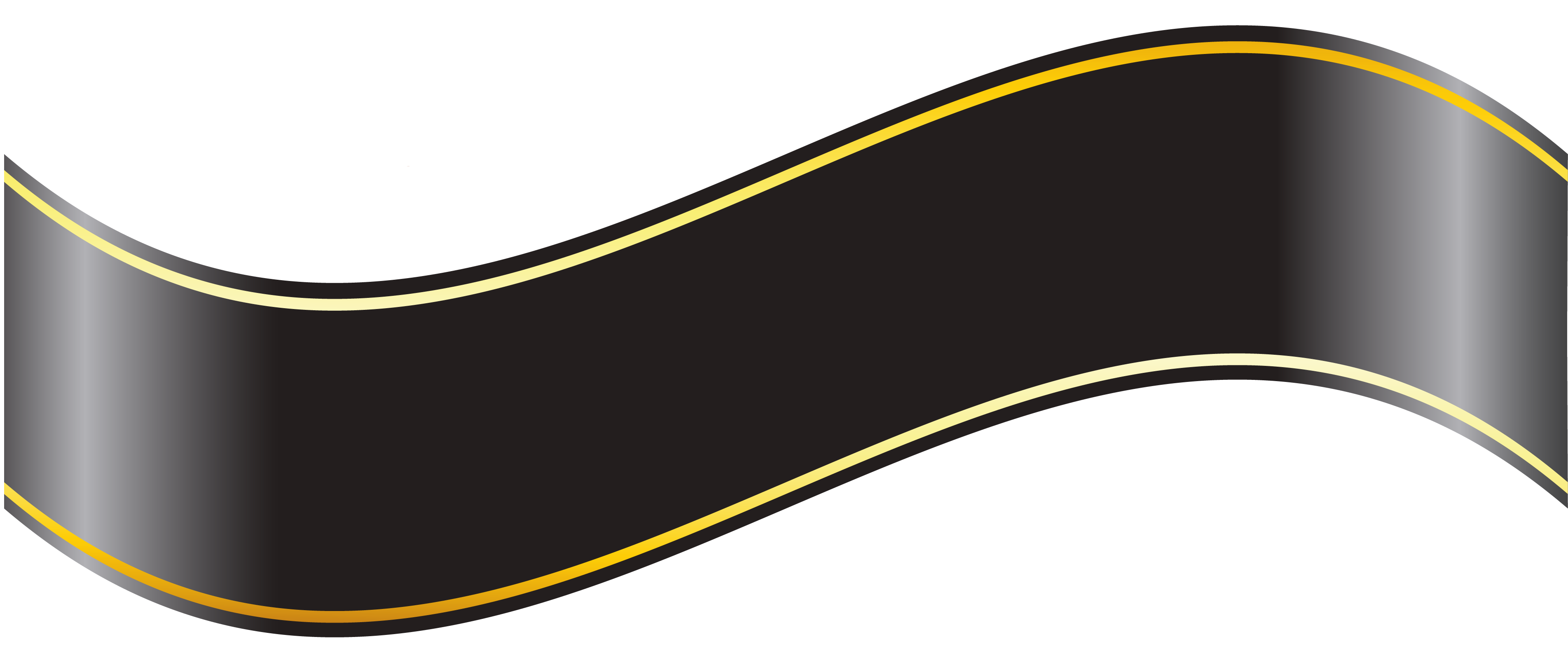 Black Banner PNG Clipart