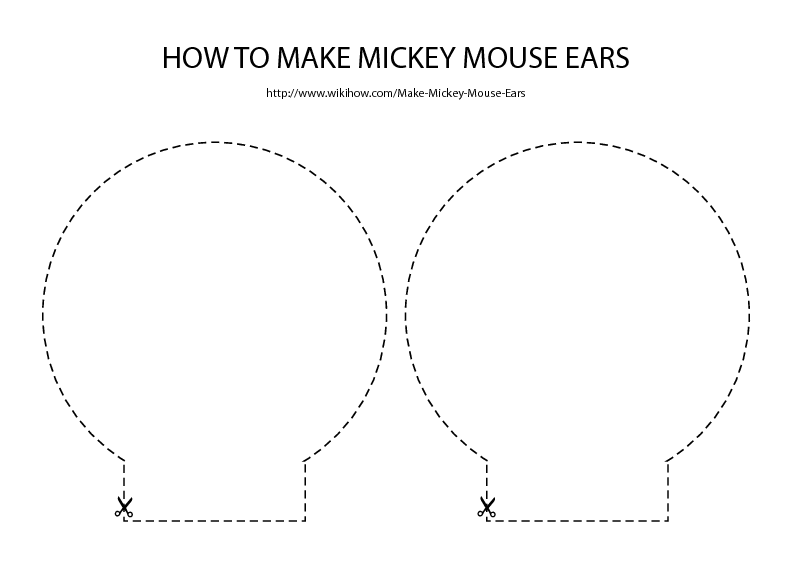 Printable Mickey Mouse Ears Template