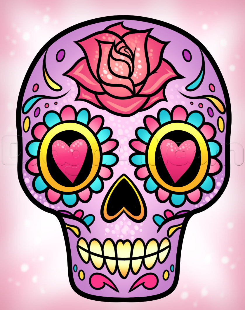 How to Draw a Sugar Skull Easy, Step by Step, Skulls, Pop Culture ...