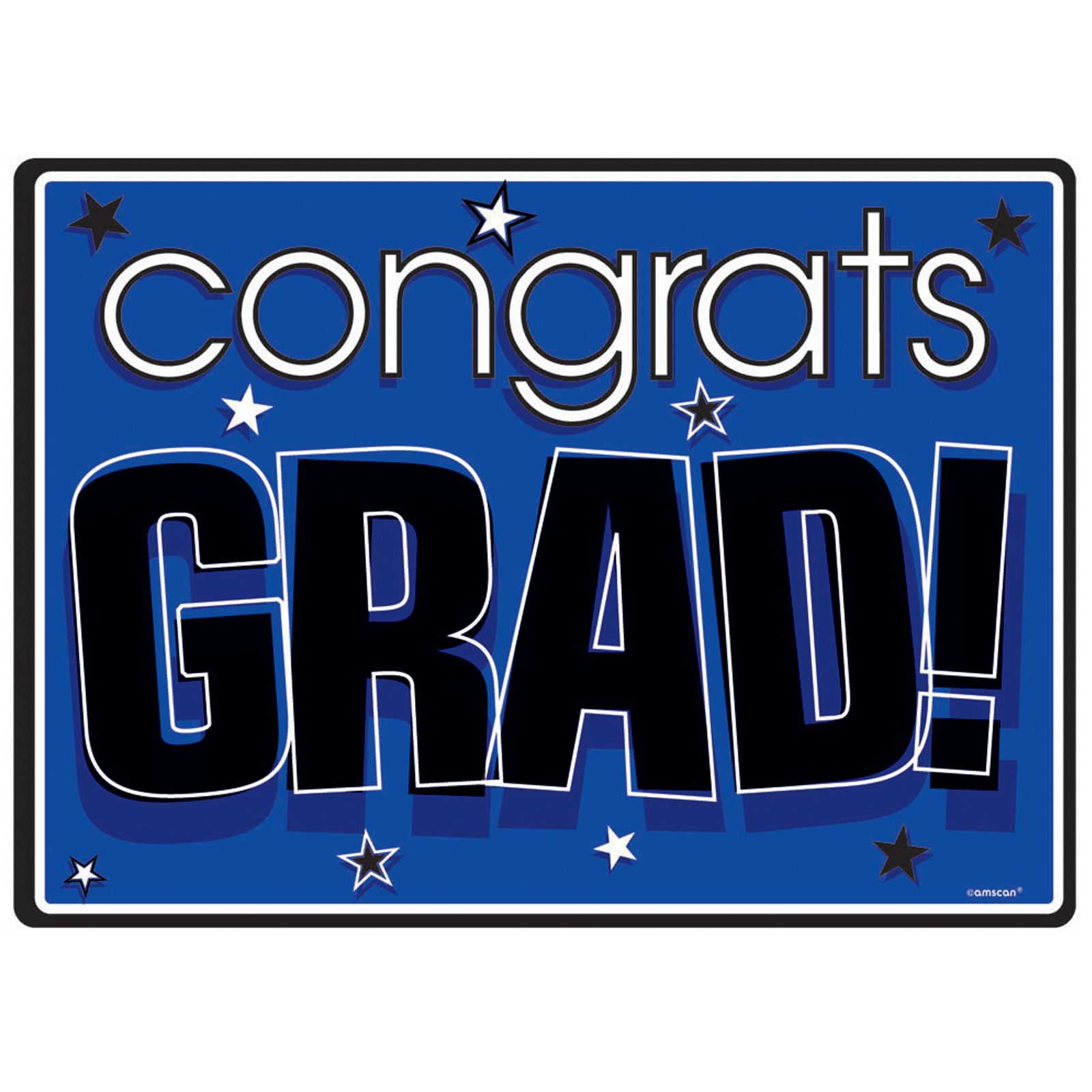 Congrats Grad Blue Graduation Cutouts | ThePartyWorks
