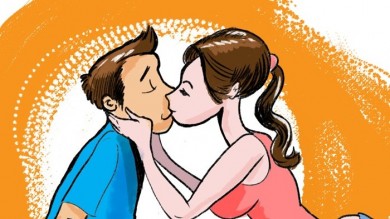 kissing couple cartoon Tagged Cartoons