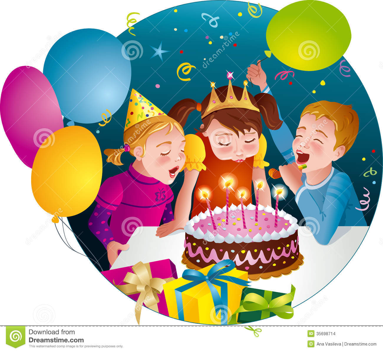 Funny Animated Birthday Clipart Free Childs Birthday Party Kids 