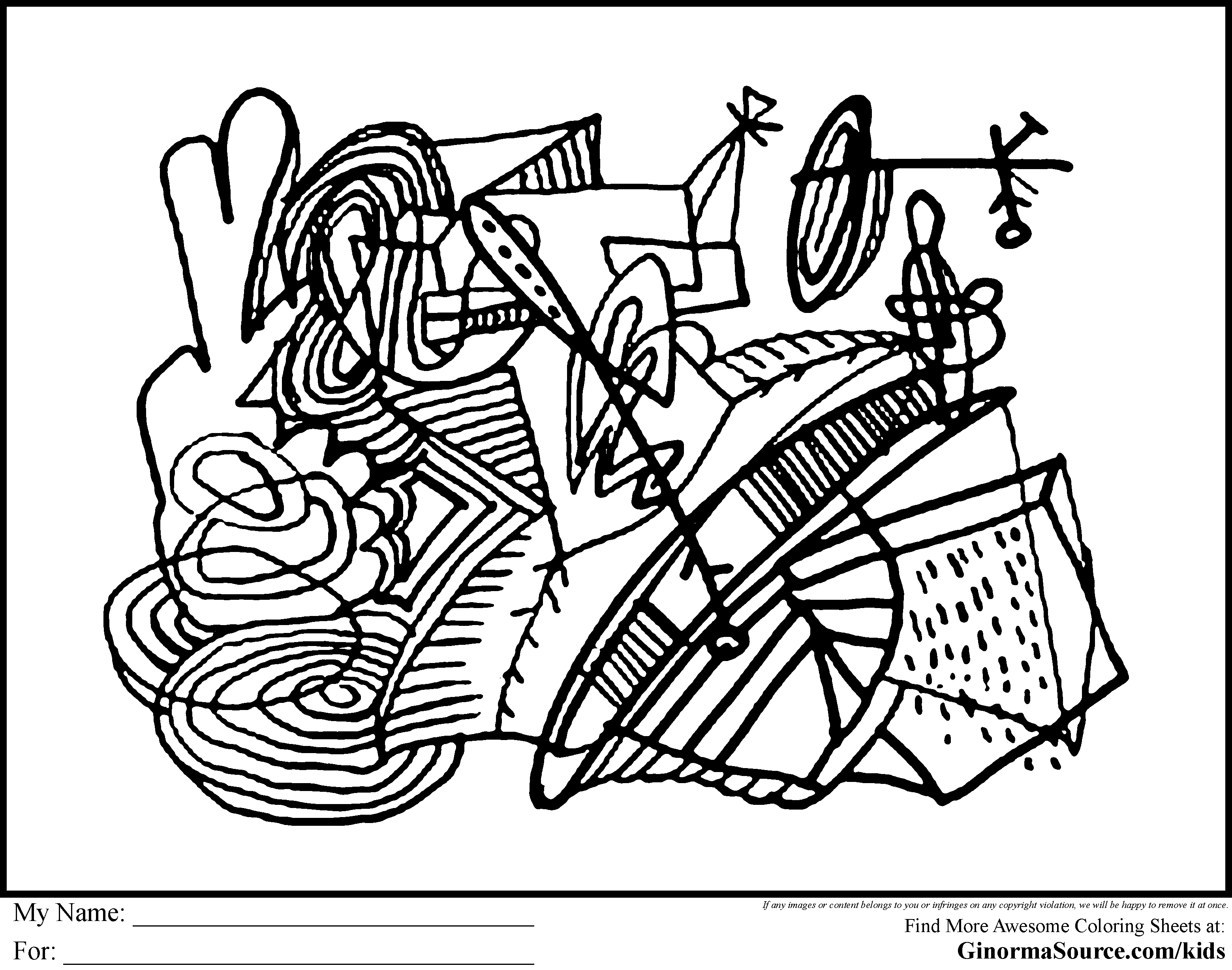 Free coloring pages of self-expression