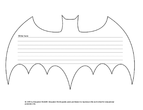 Education World: Bat Bulletin Board Template