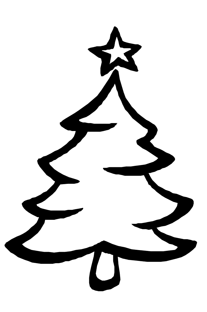 Christmas Tree Line Drawing Cliparts.co
