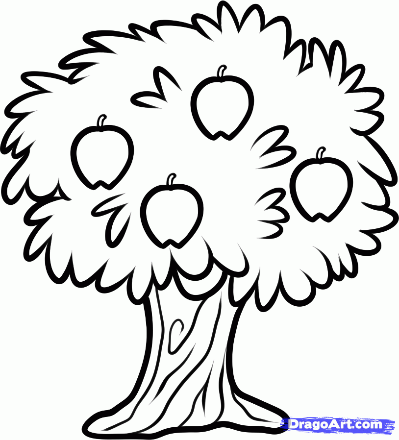 Simple Tree Drawings Step By Step - Gallery