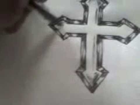how to Draw cross for beginners - YouTube