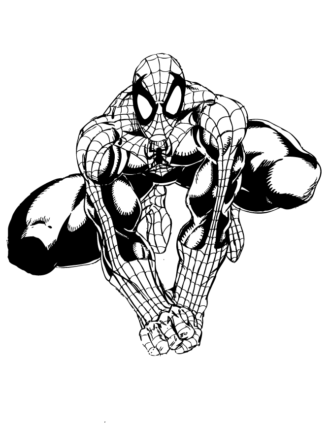 Spider Man For Teenagers Coloring Page | HM Coloring Pages