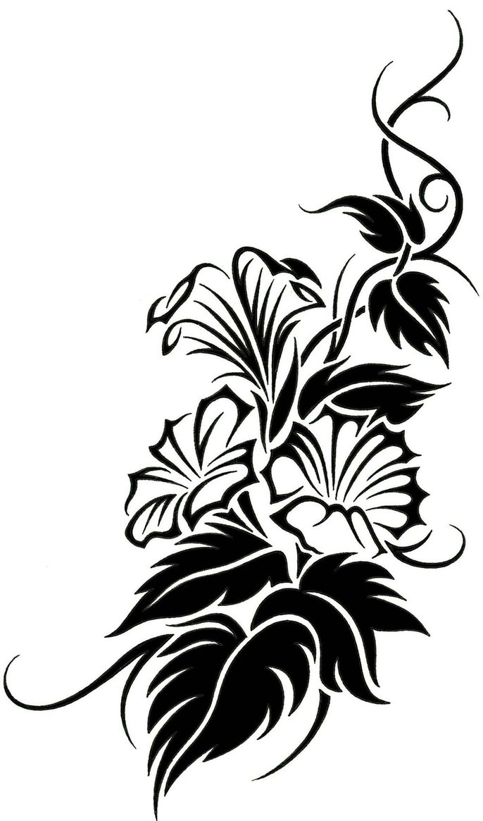 Floral Tribal Vine Tattoo Design - ClipArt Best - ClipArt Best