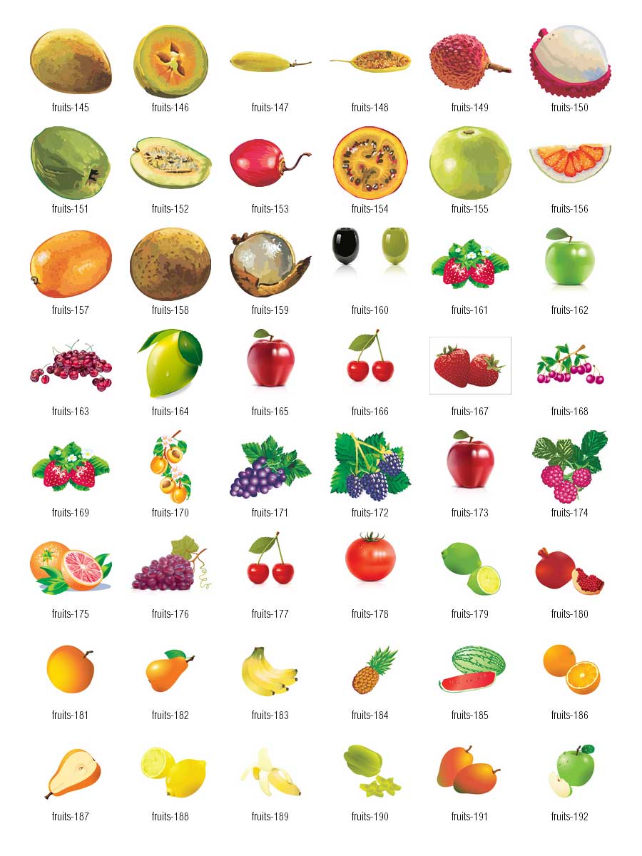 Fruits vector clipart free download | VectorForAll