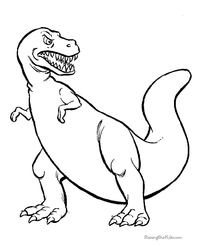 Tyranasauras Rex Free Clipart Coloring Book Pages 7 | Free ...