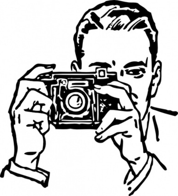 Man With A Camera clip art Vector | Free Download