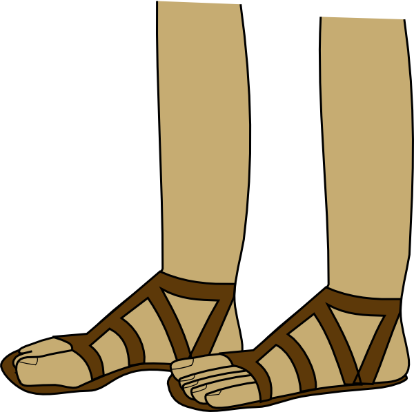 Feet In Sandals clip art - vector clip art online, royalty free ...