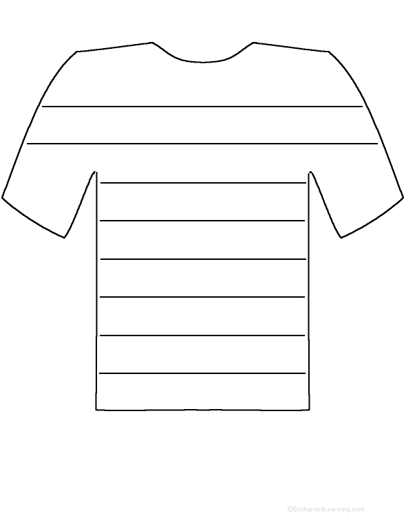 T-Shirt: Shape Poem - Printable Worksheet. EnchantedLearning.com