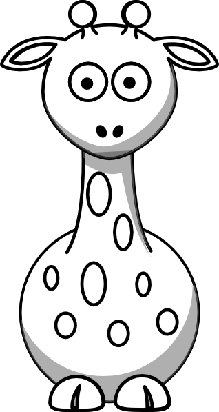 Black And White Giraffe clip art - vector clip art online, royalty ...