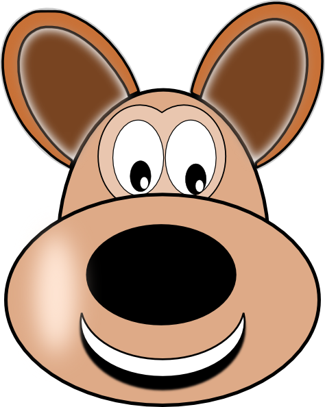 Smiley Dog Face clip art - vector clip art online, royalty free ...