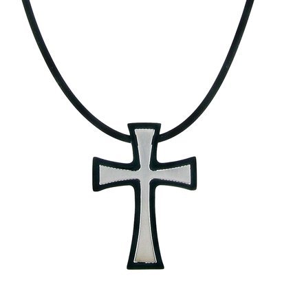 Stainless Steel Outline Cross Necklace - Black : Target - ClipArt ...