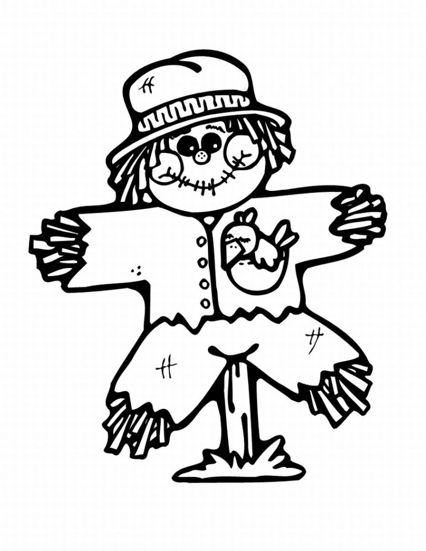 Scarecrow Clipart Black And White | Clipart Panda - Free Clipart ...