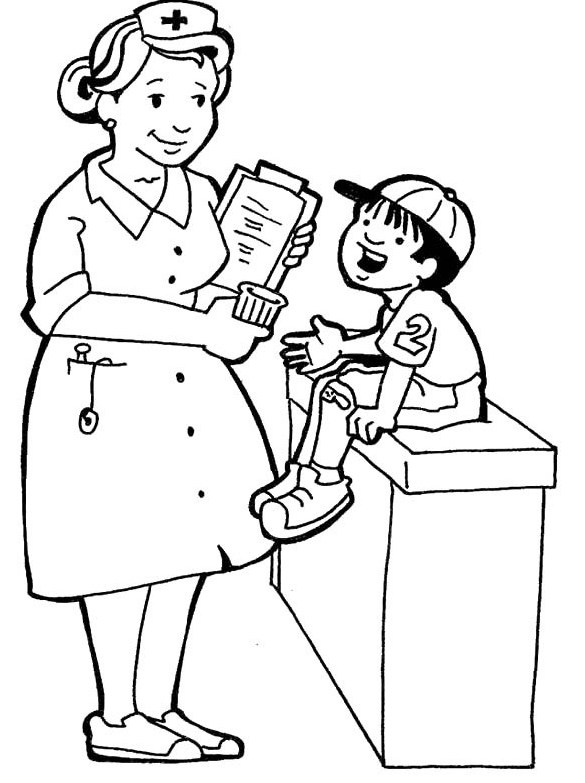 Printable Nurses And Little Kids Coloring Pages - Holidays ...