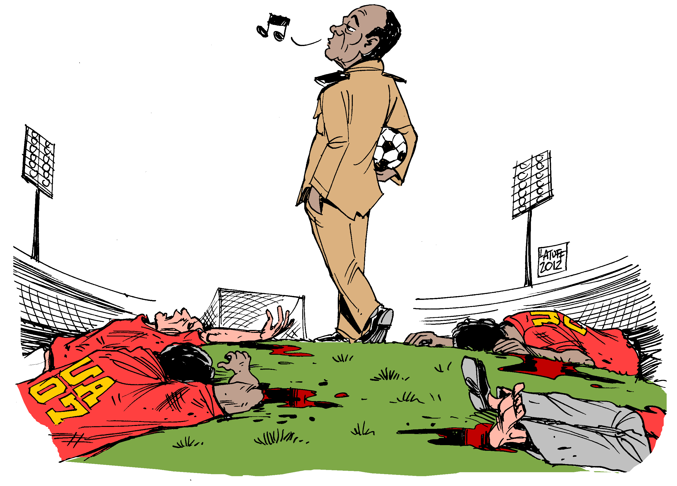 Cartoon – Port Said Stadium Massacre – #Egypt | Latuff Cartoons