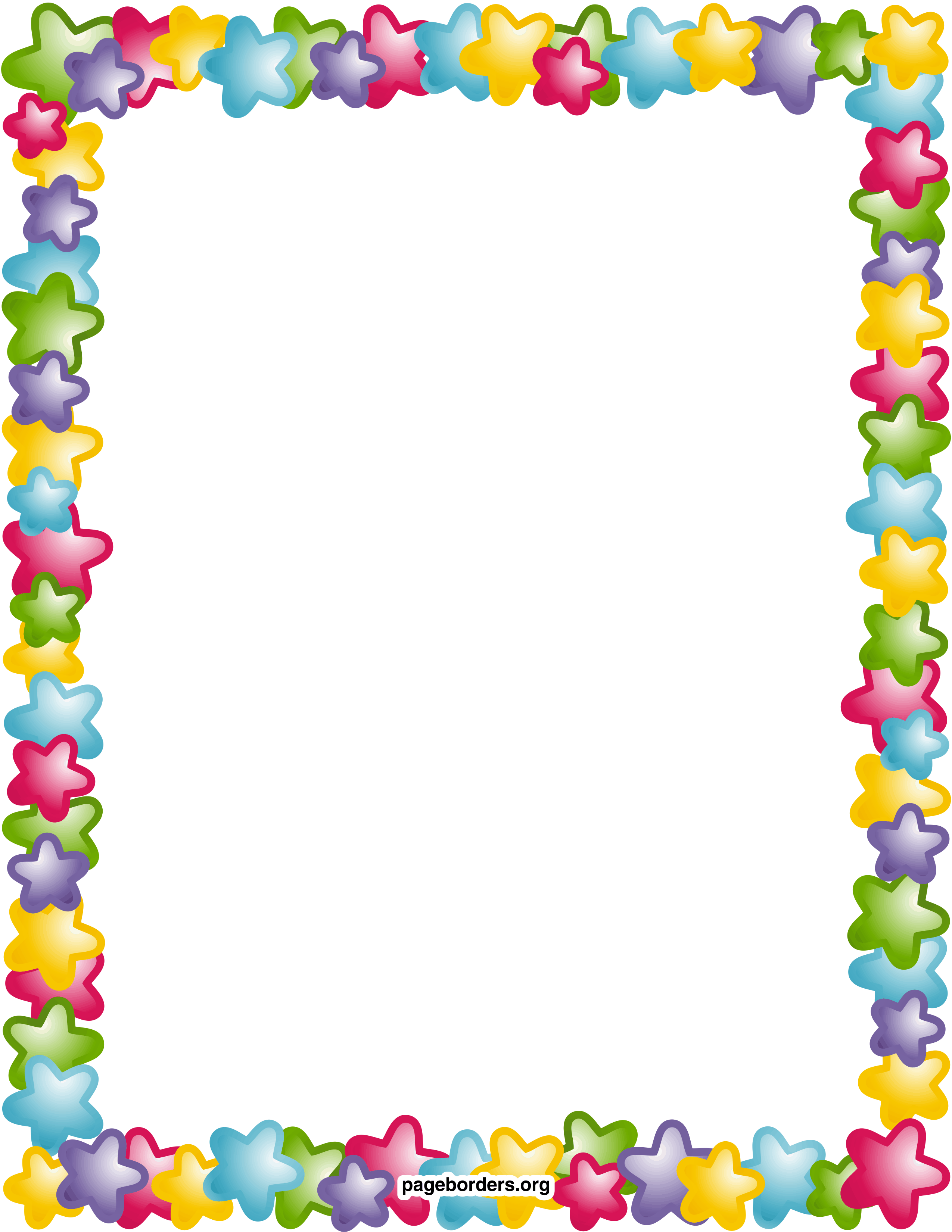 Star Border: Clip Art, Page Border, and Vector Graphics
