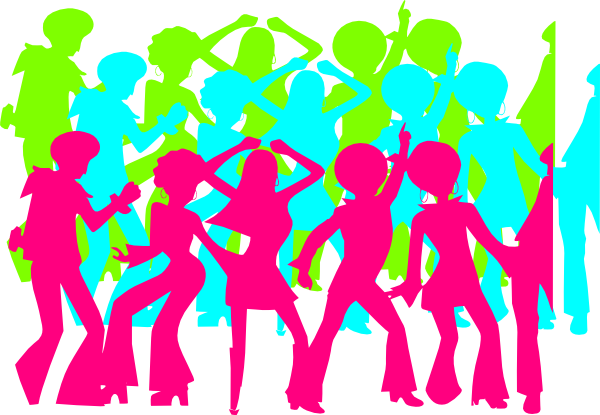70;s Dancing Sihlouettes clip art - vector clip art online ...