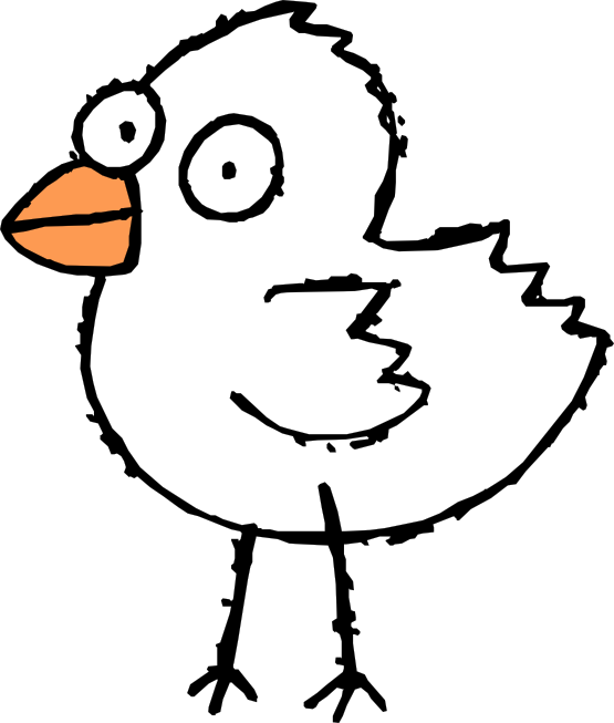 Cartoon Bird 2 Black White | Clipart Panda - Free Clipart Images