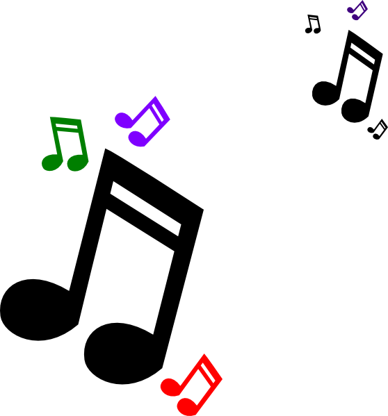 Colorful Music Notes In A Line | Clipart Panda - Free Clipart Images
