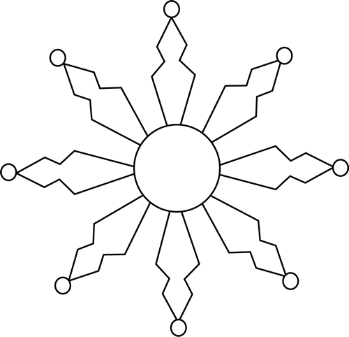 Black and White Snowflake Clip Art - Black and White Snowflake Image