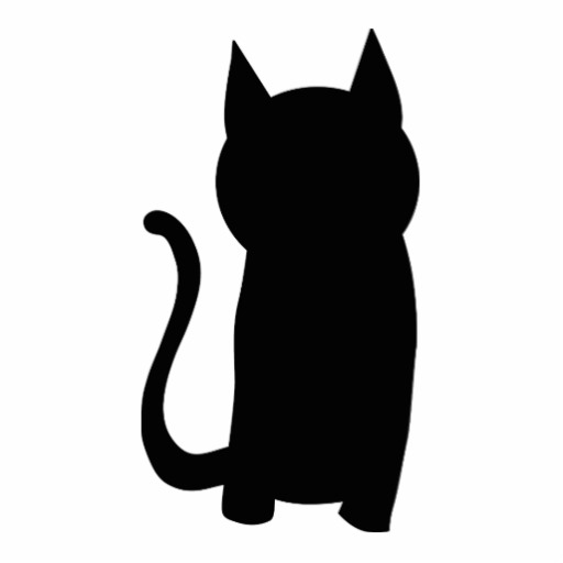 Pix For > Sitting Black Cat Silhouette