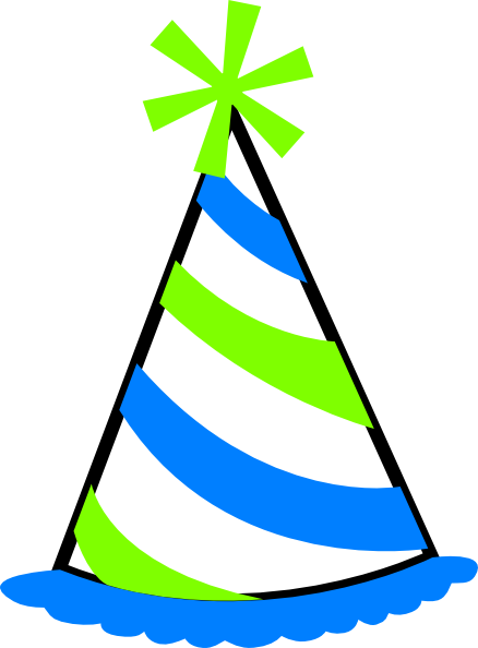 Green And Blue Party Hat clip art - vector clip art online ...