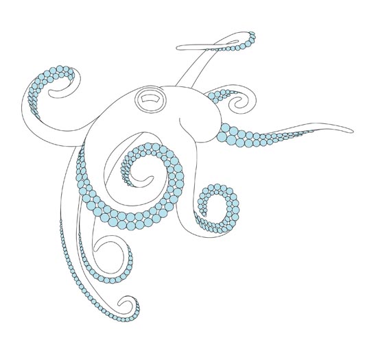 octopus-outline-with-blue- ...
