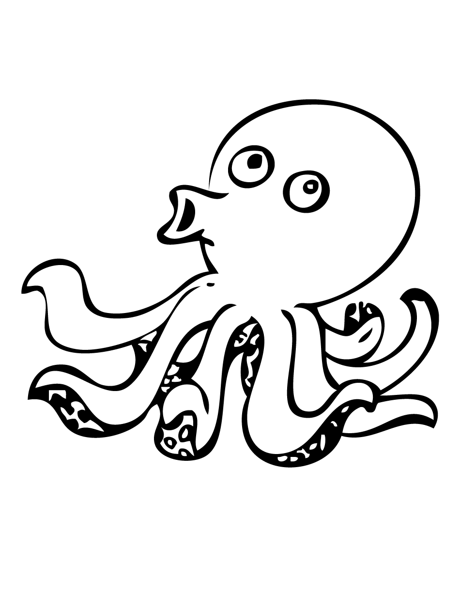 Images For > Realistic Octopus Outline