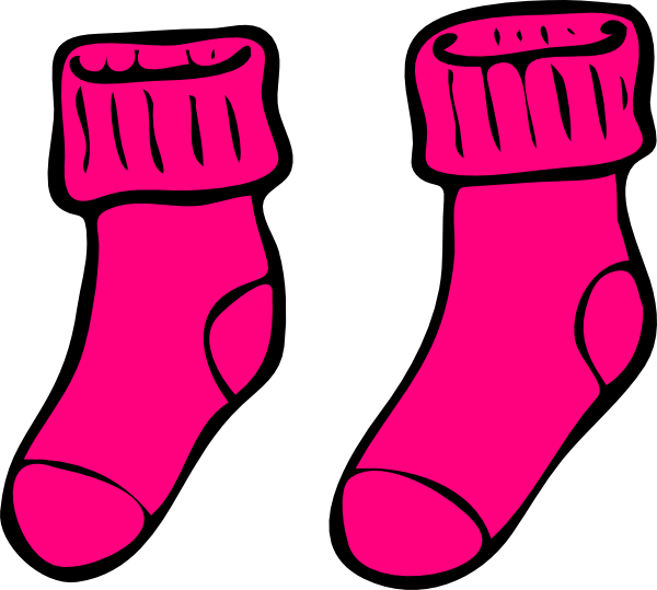 Pink Sock clip art - vector clip art online, royalty free & public ...