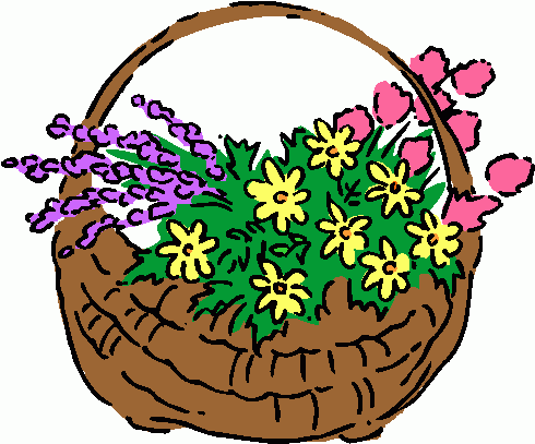 Basket Of Flowers Clip Art - ClipArt Best