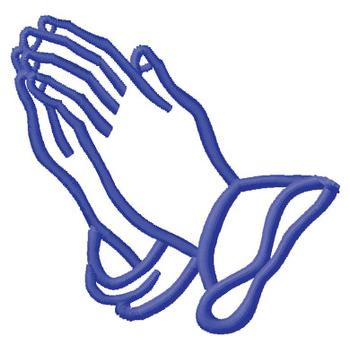 Christianity Embroidery Design: Praying Hands Outline from Gunold