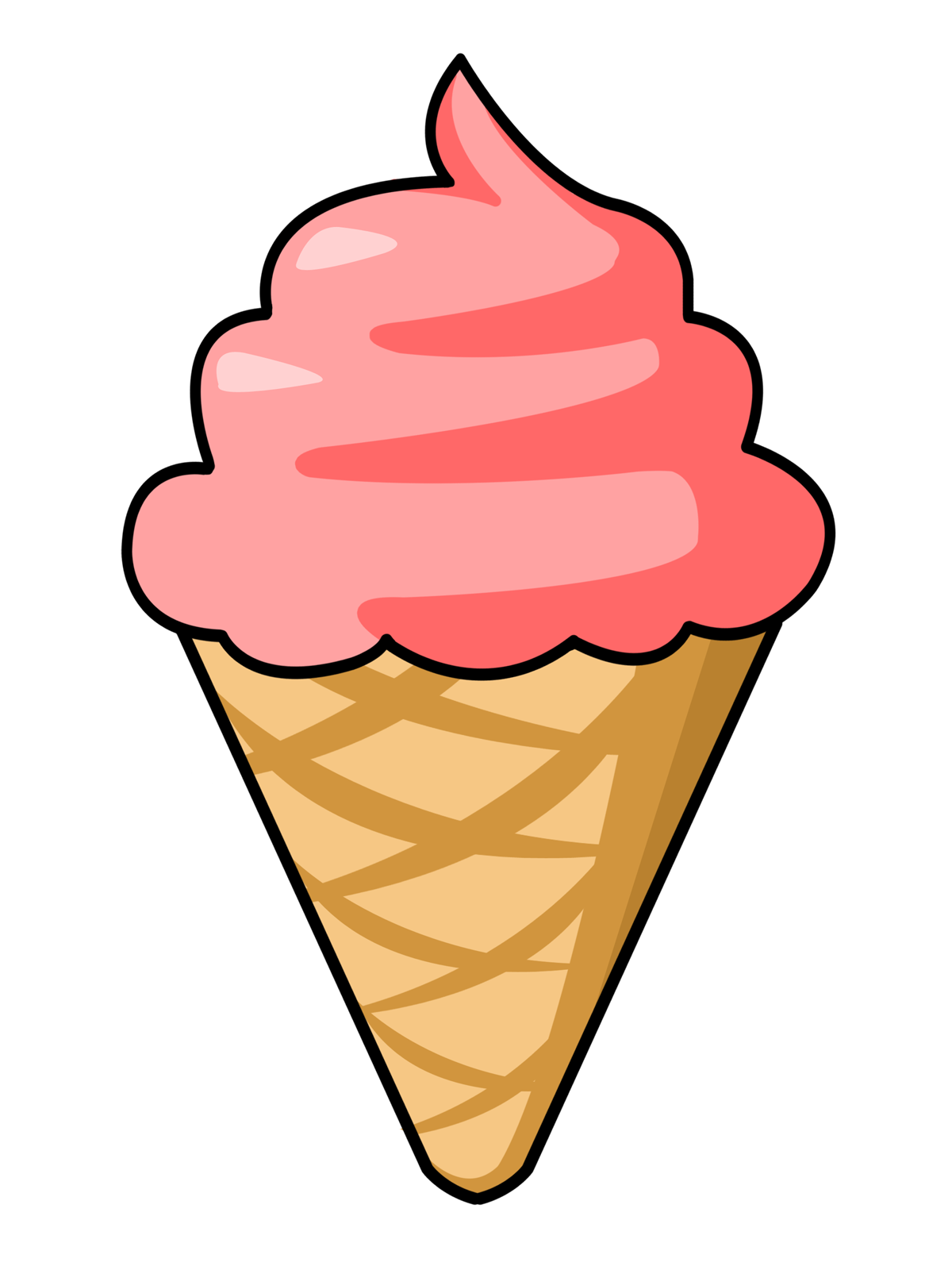 Printable Ice Cream Cone Clipart Printable Templates