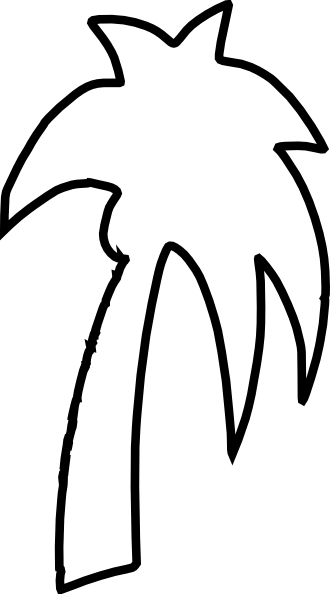 Palm Tree Outline clip art - vector clip art online, royalty free ...